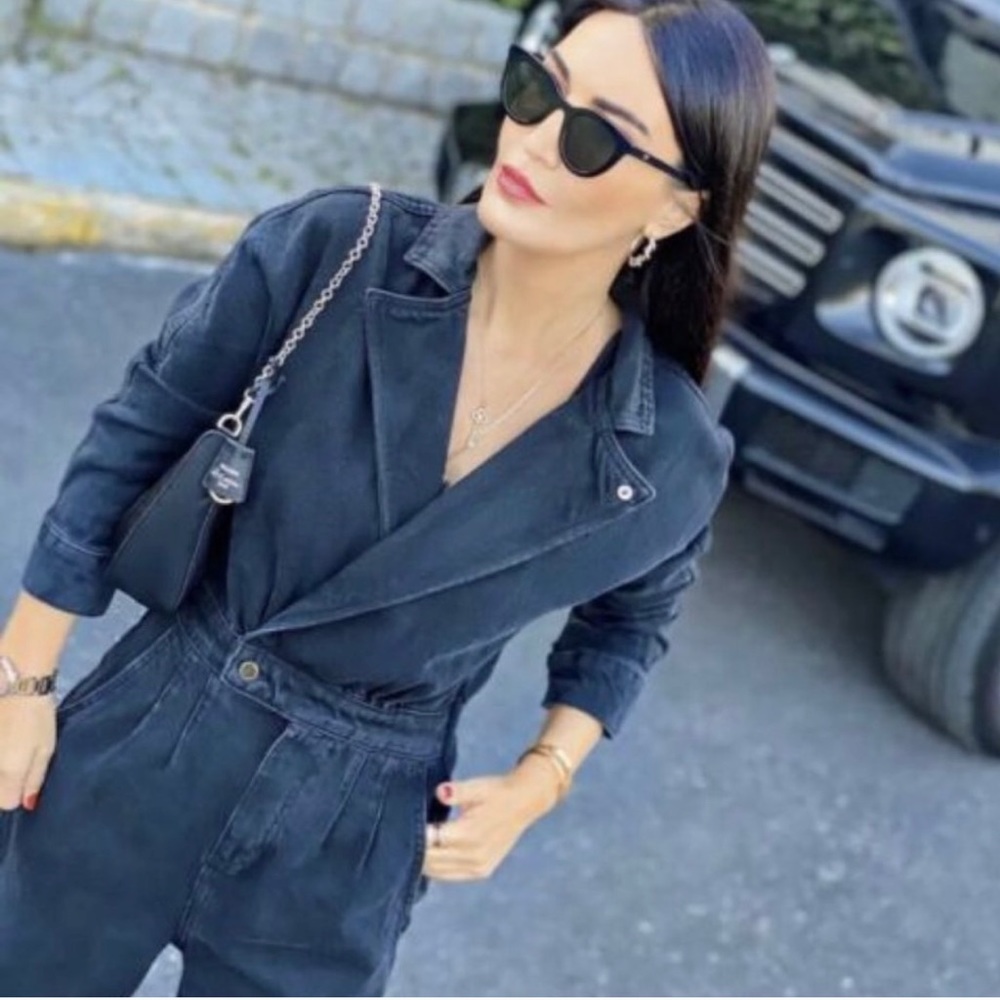 Zara Olivia Denim Jumpsuit NWT